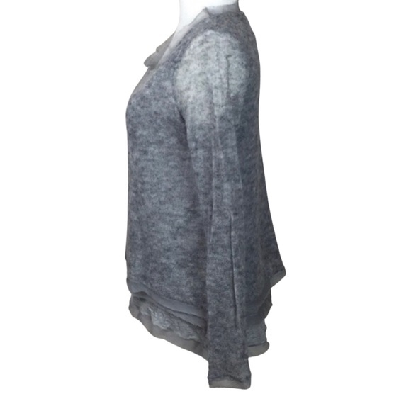 🎁Anthropologie Knitted‎ & Knotted Irina Crewneck Chiffon Sweater XS💓EUC - Picture 9 of 11